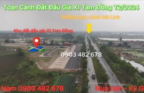 Bán đất đấu giá X1, Tam Đồng, Mê Linh