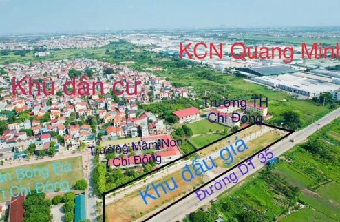 Bán 135m2 đất đấu giá tại Chi Đông, Mê Linh. Mặt đường kinh doanh.