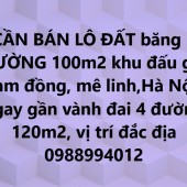 đất đấu giá Tam đồng mê Linh- Hà Nội vị trí đắc địa đường 100 mét cam kết báo đúng giá chủ thu 0988994012