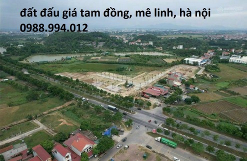 đất đấu giá Tam đồng mê Linh- Hà Nội vị trí đắc địa đường 100 mét cam kết báo đúng giá chủ thu 0988994012