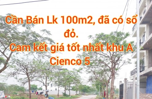 Bán đất lk, sổ đỏ khu A diện tích 100m2. Giá tốt