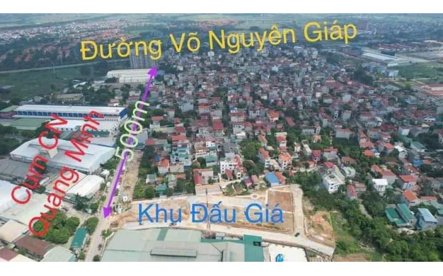 BÁN 100m2 ĐẤT ĐẤU GIÁ TỔ 4 – QUANG MINH, MÊ LINH, HÀ NỘI , đất quang minh sáng như Bình Minh