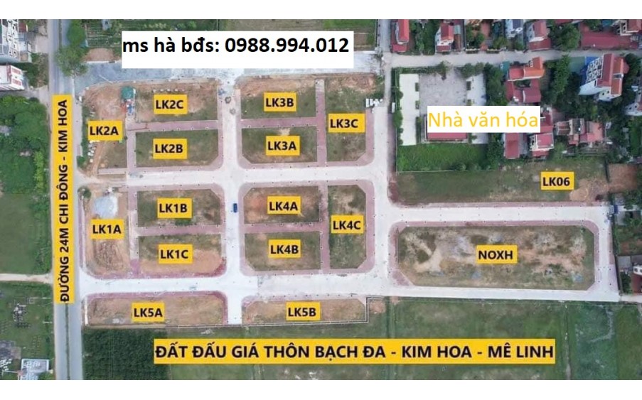 Đât đấu giá BẠCH ĐA KIM HOA Mê Linh - Hà Nội, cam kết bán đúng giá chủ thu
