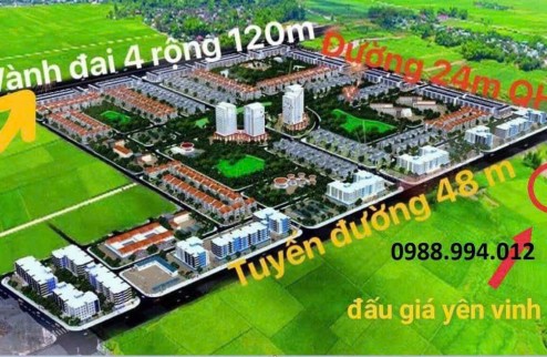 CƠ HỘI VÀNG – CHỦ CẦN TIỀN BÁN GẤP! Đất đấu giá Yên Vinh thanh lâm mê linh , đất vành đai 4