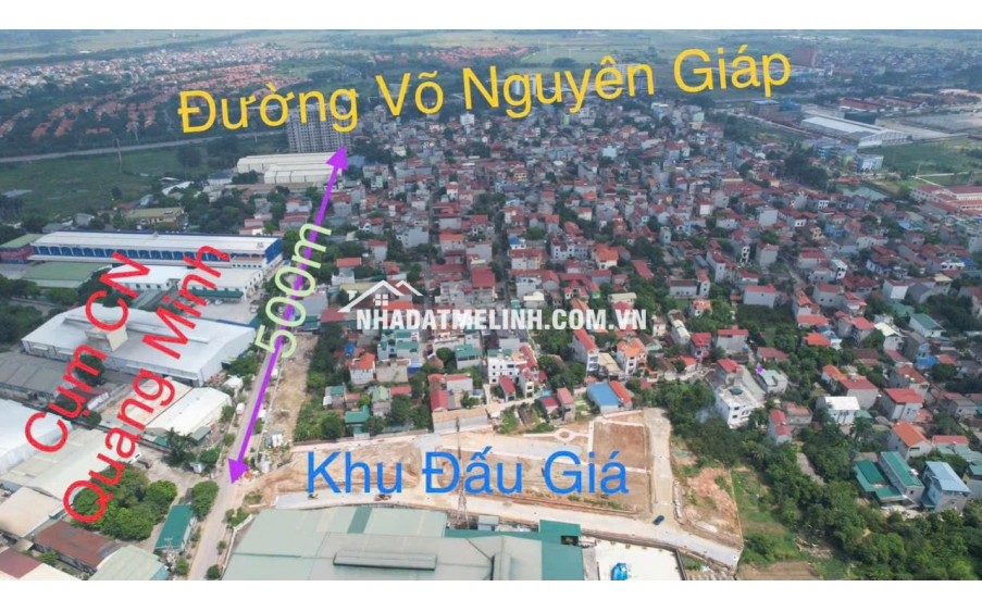 Đấu giá trục chính tổ 4 Quang Minh, Gần Khu công nghiệp quang minh