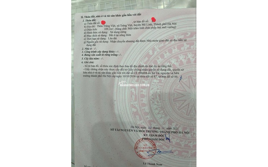 Đấu giá ao đấu, tráng việt, mê linh. gần cầu thượng cát