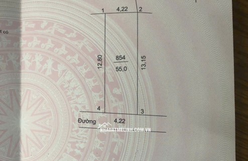2,2 tỷ sở hữu 55m full thổ cư tại Tiến Thắng, Mê Linh,ngõ thông,gần chợ và vành đai 4