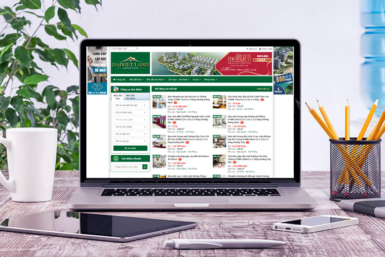 Thiết kế web đăng tin bất động sản